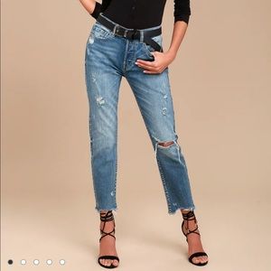 Pistola Abbi Medium Wash Distressed Jeans